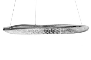 LUSTRA ANILLO 80, CROM/NEGRU, CONFECTIONATA DIN METAL SI ALUMINIU, STIL MODERN - Img 2