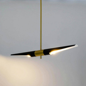 LUSTRA APOLLO 1, NEGRU/AURIU, DIN METAL, STIL MODERN - Img 4