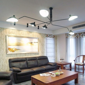 LUSTRA BLACK APP570-6C, NEGRU, DIN OTEL SI METAL, STIL MODERN, TU - Img 4