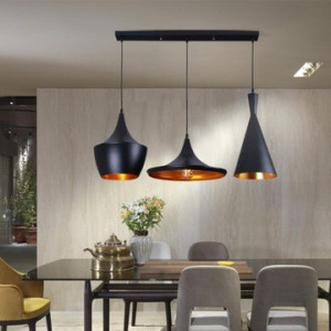 LUSTRA COSTA NEGRU 3 PENDULE MODEL 1 DESIGN INDUSTRIAL - Img 2