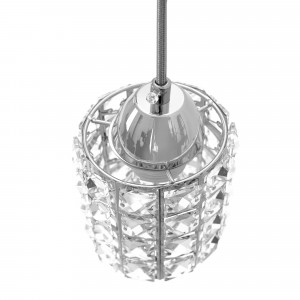 LUSTRA CRYSTAL SILVER APP729-3CPR, 25X90, ARGINTIU, DIN METAL CROMAT SI CRISTALE, STIL MODERN, TU - Img 4