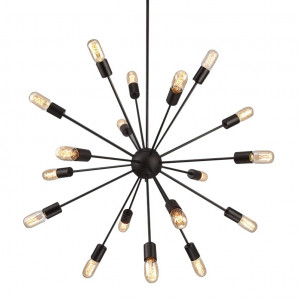 LUSTRA CU 18 BECURI APP259-18C, 77x 64,5 cm, NEGRU, DIN METAL, STIL MODERN, TU