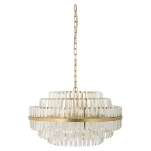 LUSTRA DESIRE LARGE, 211647, CONFECTIONATA DIN METAL SI STICLA, AURIE, STIL MODERN