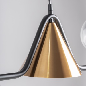 LUSTRA MODERNA FASHA 123CM, DIN METAL SI STICLA, DESIGN EXCLUSIVIST, VICAL HOME - Img 4