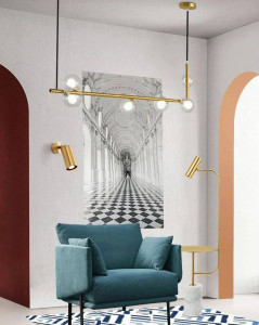 LUSTRA MODERNA, GOLDEN GLASS BALL, DIN STICLA, APP690-6CP - Img 2