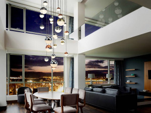 LUSTRA/PLAFONIERA SPHERE, CONECTARE BLUETOOTH, 150/500 CM, CROM/ALAMA/CUPRU, DIN METAL SI POLICARBONAT, STIL MODERN - Img 4
