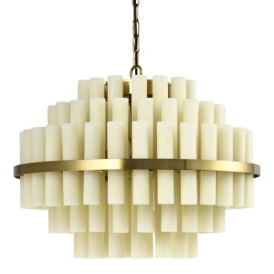 LUSTRA ZERINE 214481, CONFECTIONATA DIN METAL SI RASINA, ALBA, STIL MODERN - Img 3