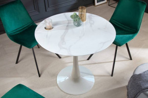 MASA BISTRO, LYON 80CM, DIN STICLA CU ASPECT MARMURA, DESIGN MODERN, ARTIM GROUP