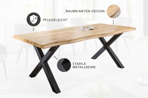 MASA DE SUFRAGERIE, 160CM, MDF DIN LEMN DE STEJAR SALBATIC INFOLIAT, ARTIM GROUP SELECTION - Img 2