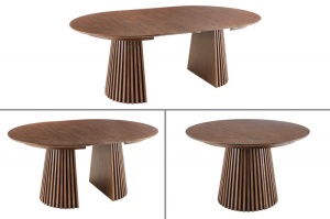 MASA DE SUFRAGERIE EXTENSIBILA, VALHALLA 120/200CM, DIN MDF STEJAR INCHIS, ARTIM GROUP SELECTION - Img 7
