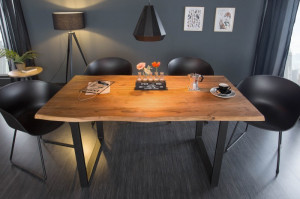 MASA DINING 140CM, DIN LEMN MASIV, MAMMUT 39911, STIL VINTAGE