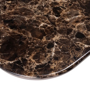 MASA DINING ALMUNDI, 230cm, LEMN, MDF SI CERAMICA, MARO, ASPECT DE MARMURA INFOLIAT, STIL MODERN - Img 7
