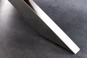 MASA DINING BARRACUDA, OVALA 220CM, REALIZATA DIN LEMN DE TEX, BLAT DE STICLA SI SUPORT DIN METAL, CULOARE MARO/NATURAL- CROM, ARTIM GROUP - Img 7