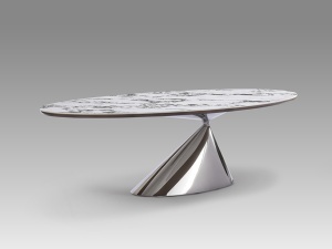 MASA DINING/BIROU EXCLUSIVE 270CM, REALIZATA DIN METAL, MDF SI CERAMICA, DESIGN MODERN, PRODUS DE LUX - Img 4