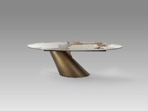 MASA DINING/BIROU NOA 240CM, REALIZATA DIN METAL, STICLA SI CERAMICA, DESIGN MODERN, PRODUS DE LUX - Img 6