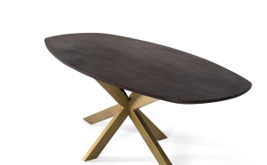 MASA DINING ELEGANTA 200CM, LEMN DE SALCAM SI METAL, ARTIM GROUP SELECTION