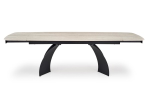 MASA DINING ELEGANTA STIL VESNA, EXTENSIBILA, 180-260/90/76 cm, CONFECTIONATA DIN OTEL SI PIATRA SINTETIZATA, STIL MODERN - Img 2