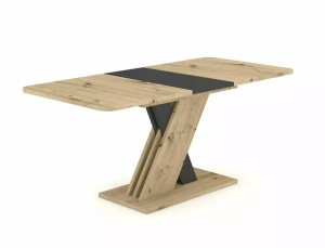 MASA DINING EXTENSIBILA EXEL, 140/180 CM, STEJAR ARTISAT/GRI ANTRACIT, DIN PAL LAMINAT, STIL MODERN - Img 3
