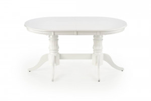 MASA DINING EXTENSIBILA JOSEPH, ALBA, 150/190 CM, BLAT DIN MDF SI PICIOARE DIN LEMN MASIV, STIL CLASIC - Img 6