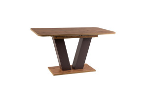 MASA DINING EXTENSIBILA PLATON, 136/176 CM, STEJAR WOTAN/MARO, DIN PAL LAMINAT, STIL MODERN - Img 5
