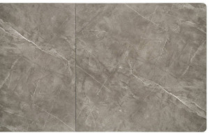 MASA DINING EXTENSIBILA STIL CHARLES, 180-260 CM, EFECT DE MARMURA GRI/NEGRU, DIN MDF FURNIRUIT SI METAL, STIL MODERN - Img 3