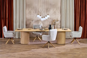 MASA DINING EXTENSIBILA STIL EVEREST, 200-300/100/78 cm, CONFECTIONATA DIN FURNIR NATURAL SI PAL LAMINAT, STIL MODERN