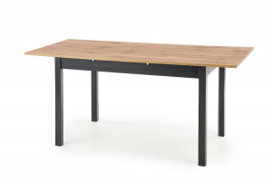 MASA DINING EXTENSIBILA STIL GREG, STEJAR WOTAN/NEGRU, 124/168 CM, BLAT DIN PAL MELAMINAT, STIL VINTAGE - Img 7