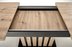 MASA DINING EXTENSIBILA STIL LAMELLO, STEJAR ARTISAN/NEGRU, 160/210 CM, DIN PAL MELAMINAT, STIL MODERN - Img 7