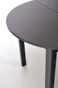 MASA DINING EXTENSIBILA STIL RINGO, NEAGRA, 102/142 CM, DIN MDF SI FURNIR, STIL CLASIC - Img 7