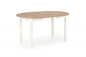 MASA DINING EXTENSIBILA STIL RINGO, STEJAR CRAFT/ALB, 102/142 CM, DIN MDF SI FURNIR, STIL CLASIC - Img 7