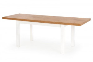 MASA DINING EXTENSIBILA STIL TIAGO, STEJAR LANCELOT/ALB, 140/220 CM, BLAT DIN PAL SI PICIOARE DIN LEMN MASIV, STIL CLASIC - Img 8