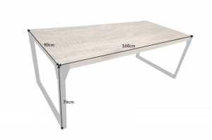 MASA DINING, FACTORY 160CM, COD 40545, DIN LEMN MANGO, DESIGN RETRO - Img 6