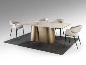 MASA DINING, NUMA 240CM, METAL, STICLA SI PORTELAN, DESIGN MODERN, SCHULLER - Img 7