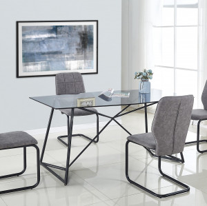 MASA DINING SAU LIVING SENSOR FUMURIU/NEGRU DESIGN VINTAGE HALMAR - Img 1