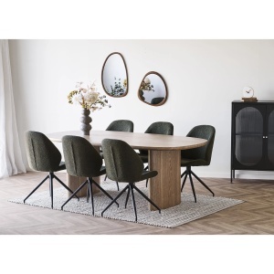 MASA DINING SERRA 110x210x75 cm, REALIZATA DIN LEMN DE FRASIN SI MDF, CULOARE NATUR, HOUSE NORDIC - Img 8