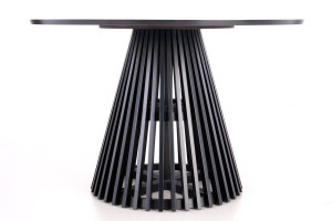 MASA DINING STIL MIYAKI, STEJAR/NEGRU, 120 CM, DIN MDF SI FURNIR, STIL MODERN - Img 5