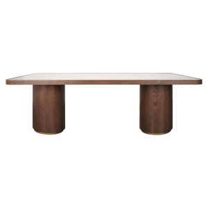 MASA DINING, WILLOX 235CM, LEMN, METAL SI STICLA, MARO/BEIGE, RICHMOND INTERIORS - Img 4
