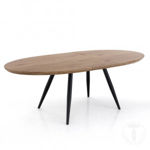 MASA ELEGANTA EXTENSIBILA 160/200CM, OLIVIA, COD 3744, STIL MODERN, REALIZATA DIN METAL SI MDF - Img 2
