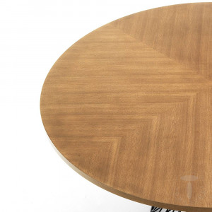 MASA ELEGANTA ROTUNDA 137CM, CLEW, COD 4171, STIL MODERN, REALIZATA DIN METAL SI MDF - Img 3
