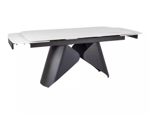 MASA EXTENSIBILA ARMANDO, 160/240 CM, ALB MAT/NEGRU MAT, DIN CERAMICA SI METAL, SIGNAL - Img 6