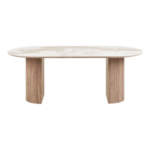 MASA EXTENSIBILA ATHENS 210CM, , REALIZAT DIN MDF SI CERAMICA, CULOARE ALB/MARO, ARTIM HOUSE - Img 3