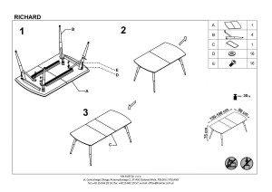 MASA EXTENSIBILA LIVING RICHARD 150/190CM DESIGN MODERN HALMAR - Img 8