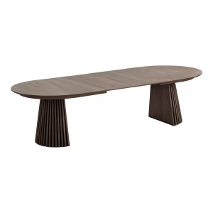 MASA EXTENSIBILA OSAKA 120x200-250-300x75CM, , REALIZAT DIN FURNIR DE STEJAR, CULOARE NUC, ARTIM HOUSE