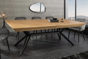 MASA EXTESIBILA DE MARI DIMENSIUNI, GIANT 180- 320CM, FURNIR LEMN DE STEJAR SI METAL, ASPECT STEJAR, ARTIM GROUP SELECTION - Img 10