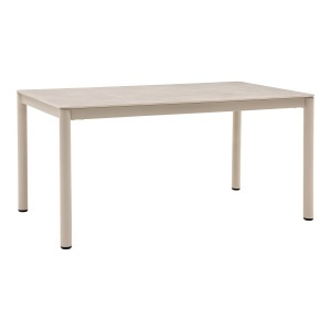 MASA PENTRU TERASA ALCUDIA 160CM, REALIZATA DIN ALUMINIU SI PIATRA SINTERIZATA, CULOARE NISIPIU, HOUSE NORDIC