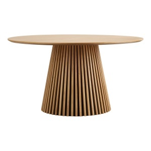 MASA ROTUNDA OSAKA ø140x75 cm, REALIZATA DIN FURNIR SI MDF, CULOARE NATUR, HOUSE NORDIC - Img 3