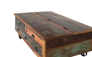 MASUTA CAFEA VERRIER 110CM, REALIZATA DIN LEMN DE MANGO SI METAL, CULOARE MULTICOLOR, GINER Y COLOMER - Img 2