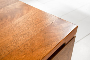 MASUTA DE CAFEA 80CM, FACTORY, DIN LEMN MASIV MANGO, COD 40300, ASPECT INDUSTRIAL - Img 3