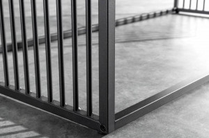 MASUTA DE CAFEA, ARCHITECTURE 100CM, ASPECT MARMURA, NEAGRA - Img 4