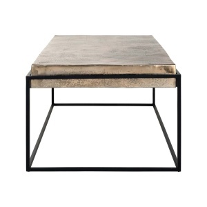 MASUTA DE CAFEA CALLOWAY 210242, CONFECTIONATA DIN ALUMINIU SI METAL, CULOAREA NEGRU/AURIU SAMPANIE, STIL MODERN - Img 2